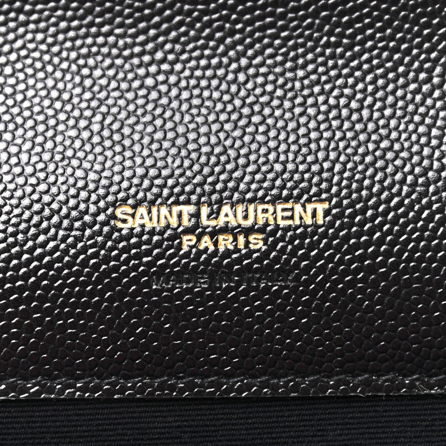Grain De Poudre Matelasse Chevron Monogram Envelope Clutch Black