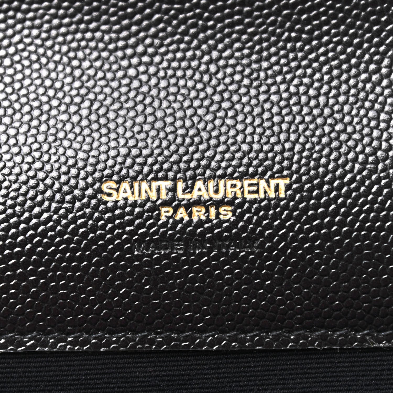 Saint Laurent Grain De Poudre Matelasse Chevron Monogram Envelope Clutch Black 6 of 7