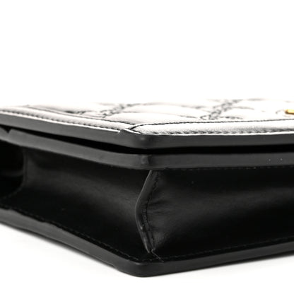 Gucci Calfskin GG Matelasse Chain Wallet Black 8 of 9