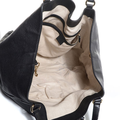 Gucci Pebbled Calfskin Large Soho Shoulder Bag Black 5 of 8