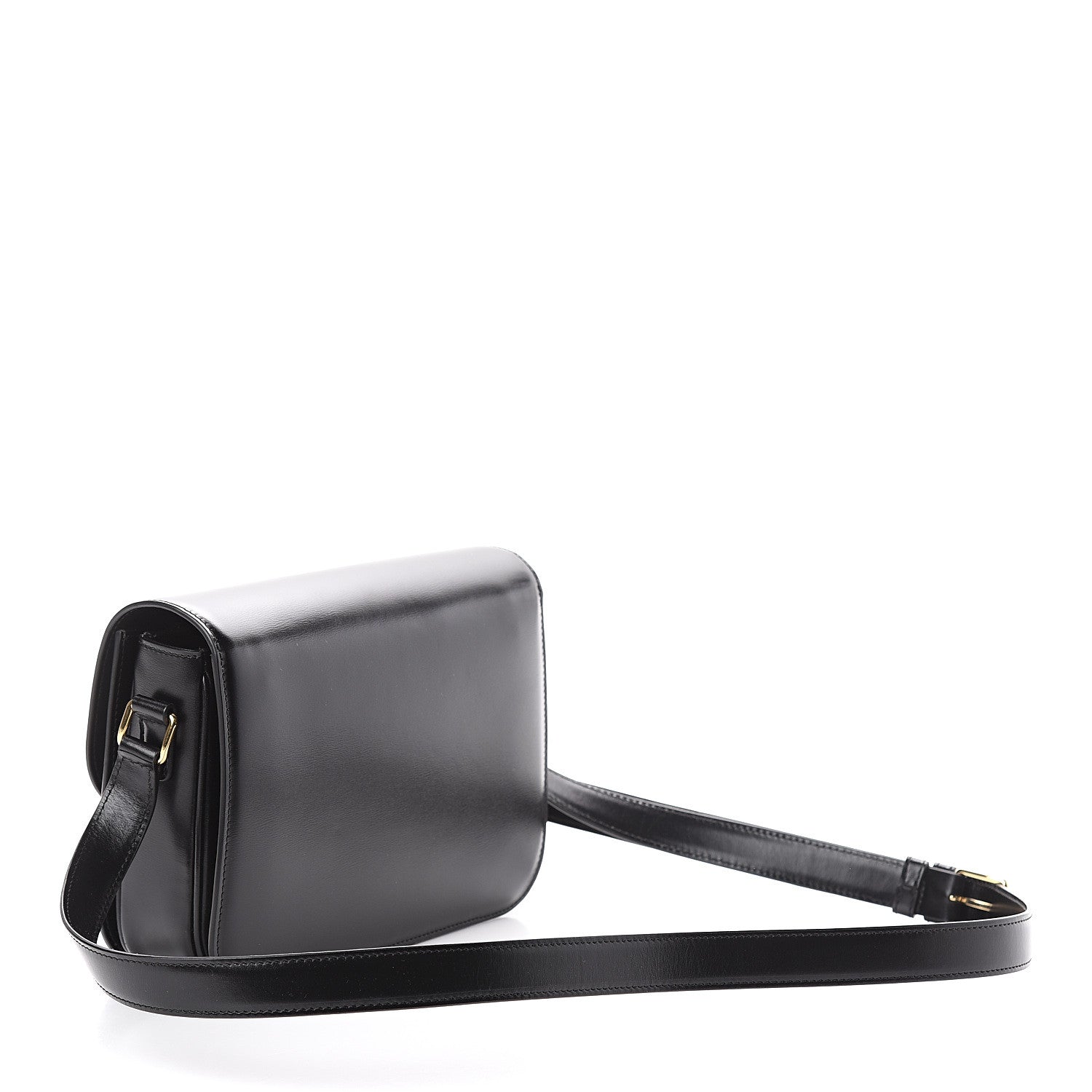 Celine Shiny Calfskin Medium Triomphe Black 2 of 8