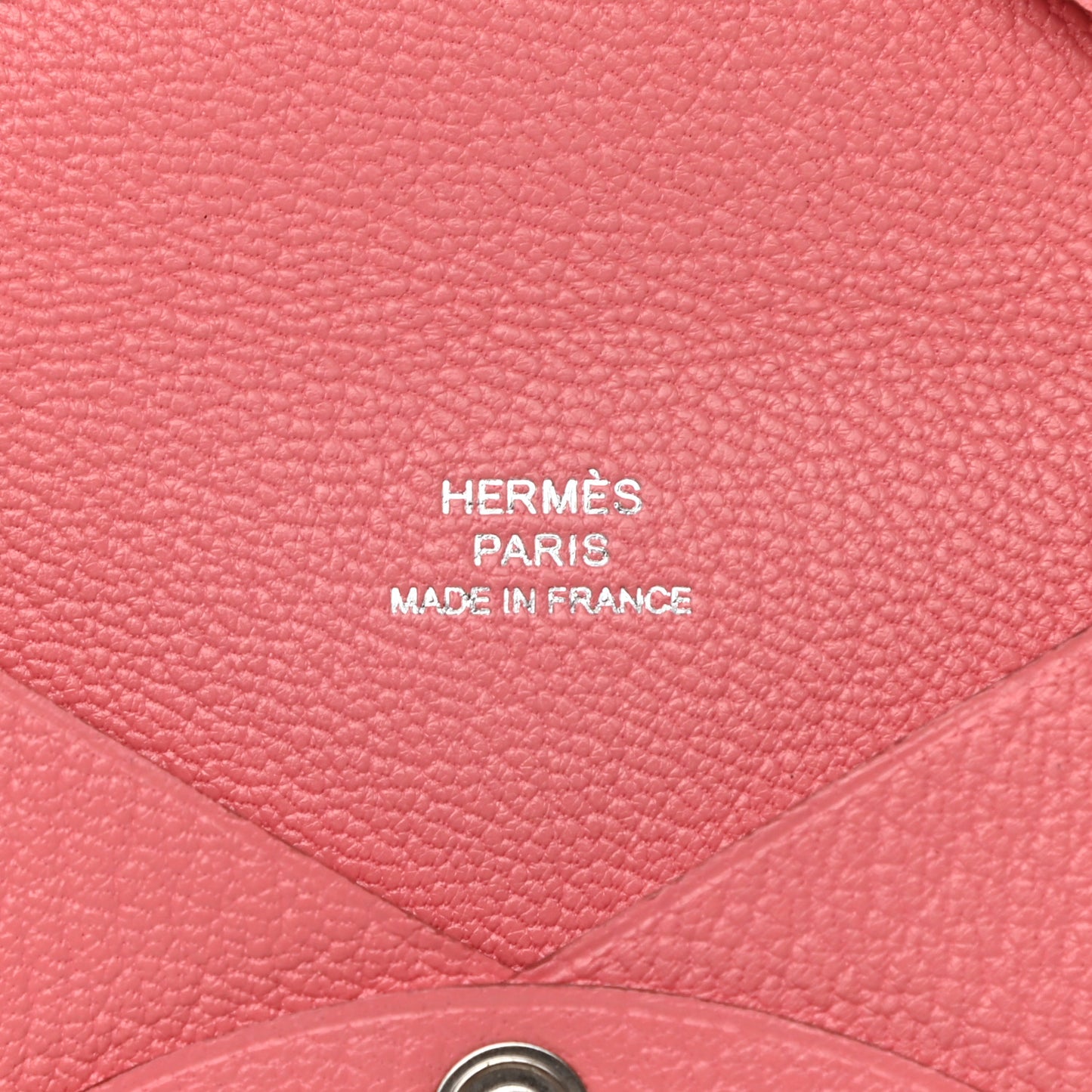 Chevre Mysore Calvi Card Case Rose Ete
