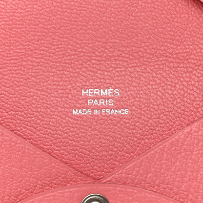 Hermes Chevre Mysore Calvi Card Case Rose Ete 6 of 9