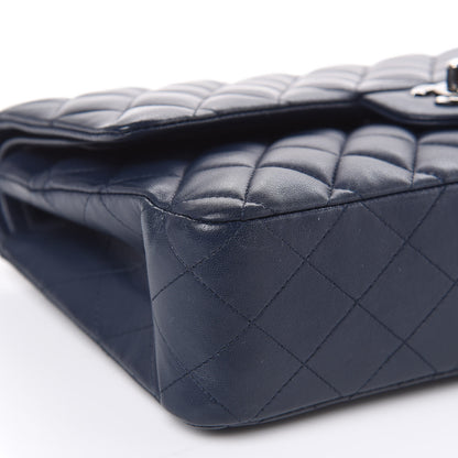 Chanel Lambskin Quilted Medium Double Flap Navy 8 of 16