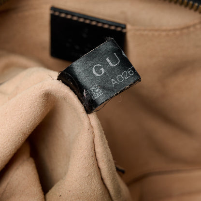 Gucci Calfskin Matelasse Small GG Marmont Chain Shoulder Bag Black 8 of 12