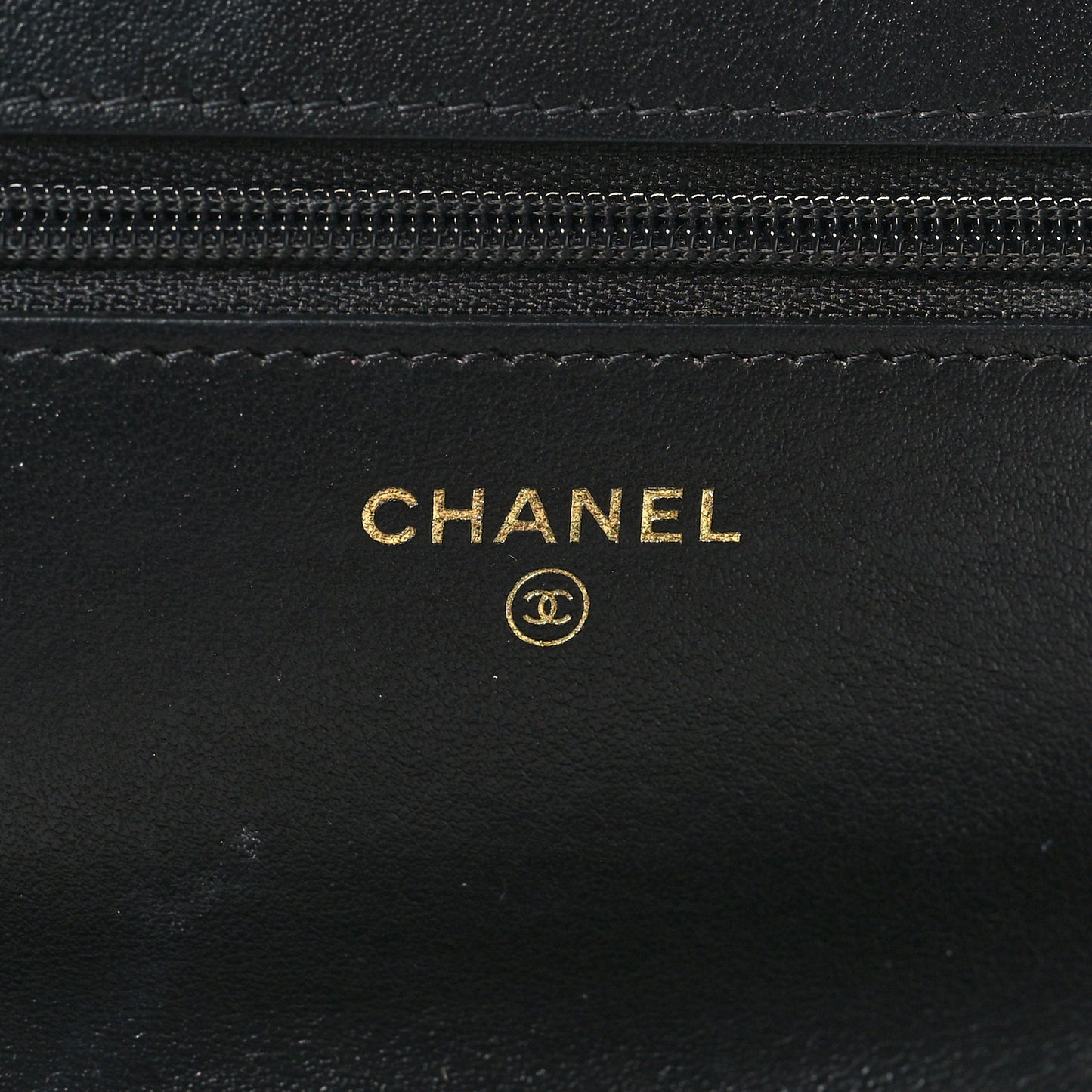 Fabric Printed Chanel 19 Wallet On Chain WOC Black Multicolor