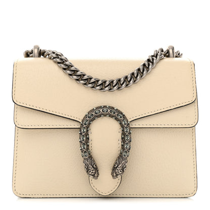 Gucci Textured Calfskin Crystal Mini Dionysus Shoulder Bag Mystic White 1 of 15