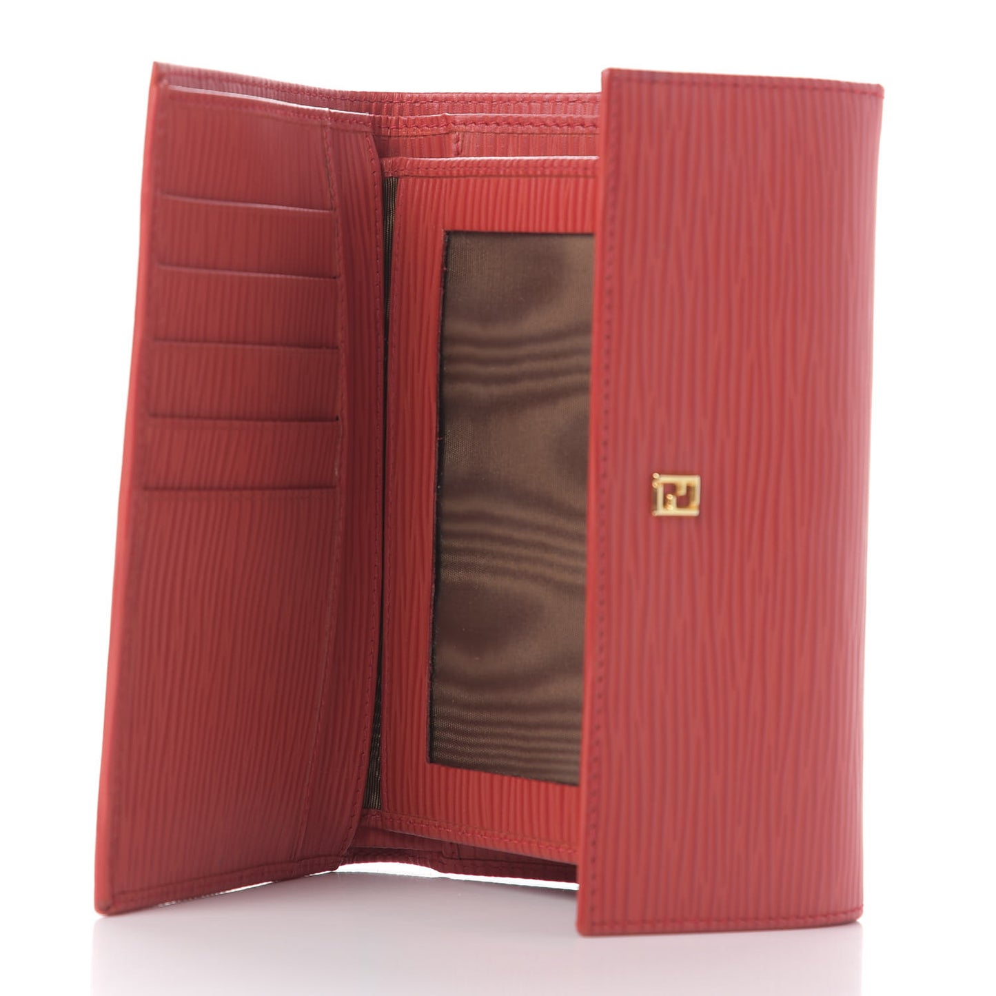 Calfskin Continental Wallet Red