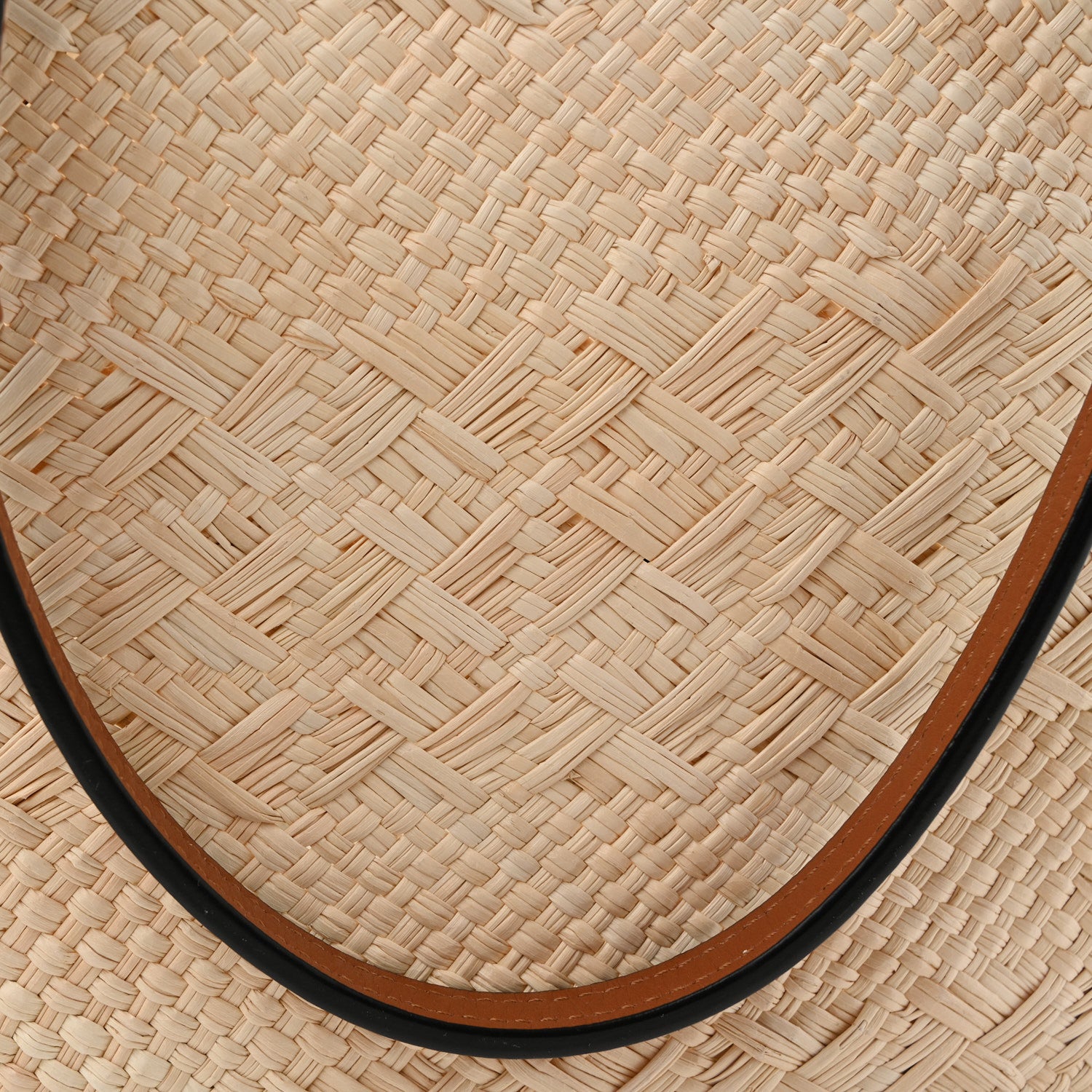 Loewe Calfskin Raffia Small Anagram Basket Tote Bag Natural Tan 12 of 12