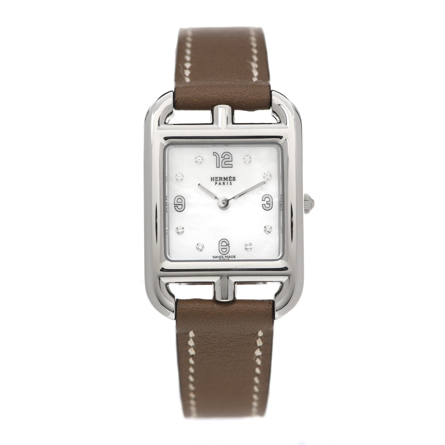 Stainless Steel Swift Diamond Mother of Pearl 23mm Cape Cod Quartz Watch Etoupe
