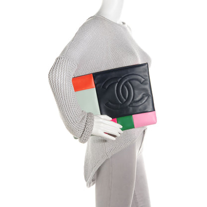 Chanel Lambskin Patchwork Pouch Multicolor 2 of 8