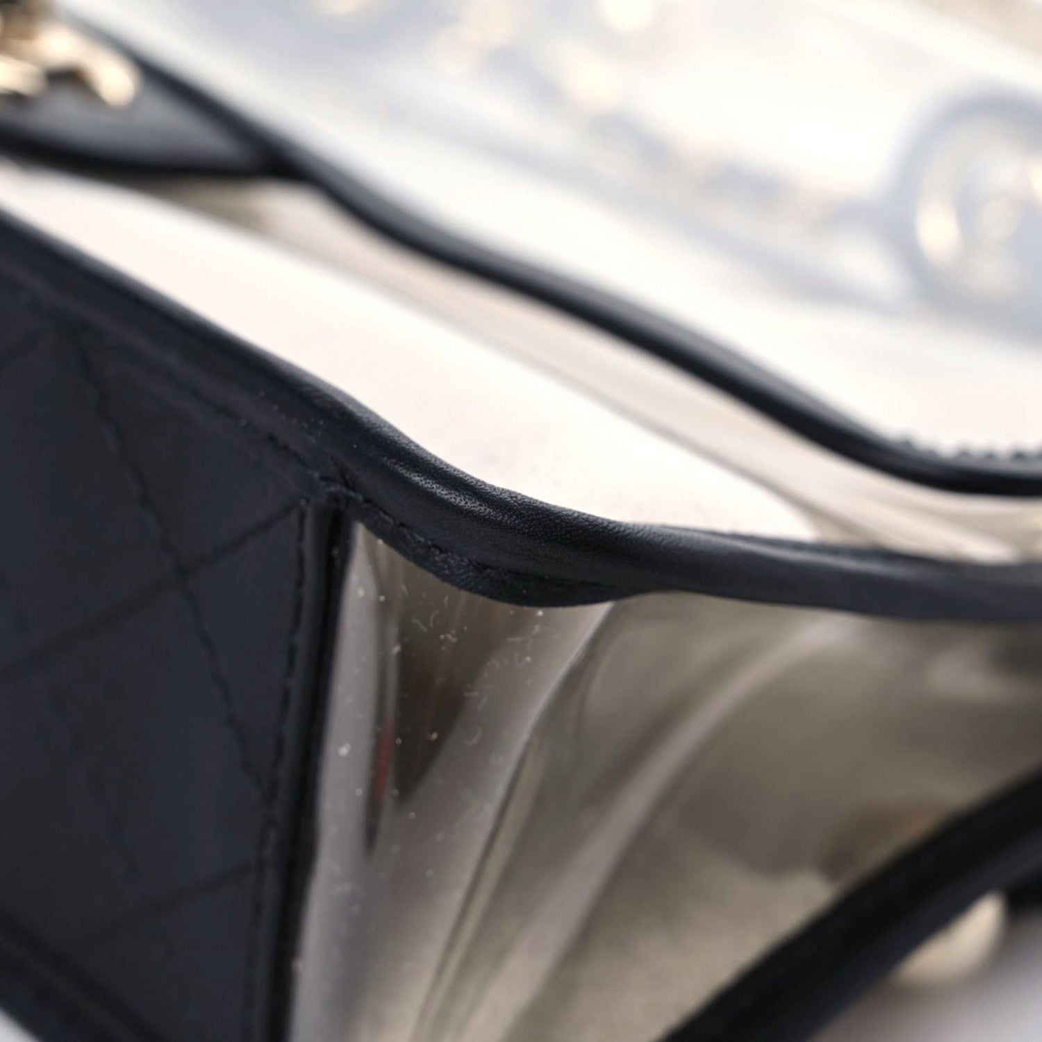 Chanel Lambskin PVC Sand By The Sea Flap With Pearl Strap Black 7 of 13