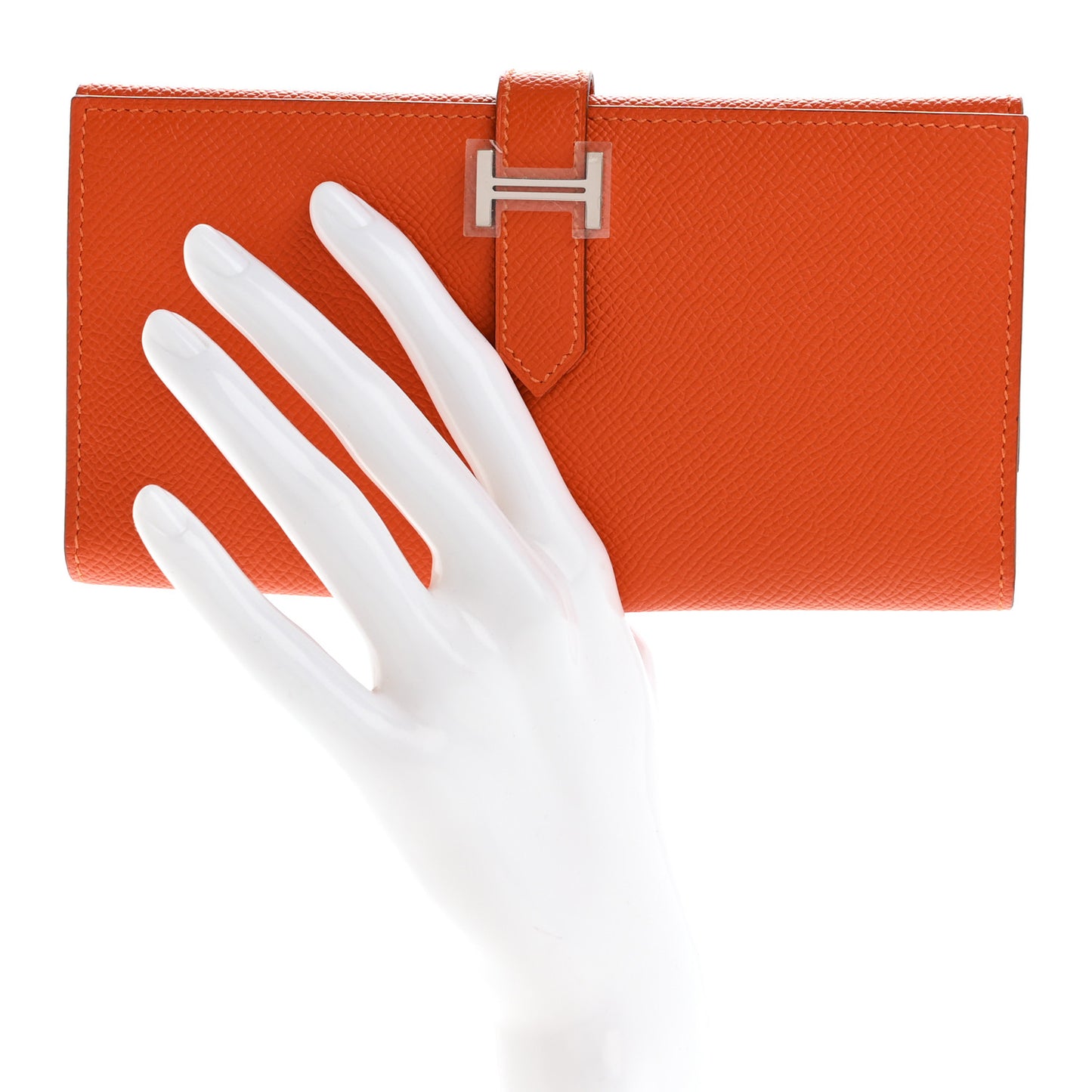 Epsom Tri-Fold Bearn Gusset Wallet Orange