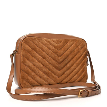 Saint Laurent Suede Matelasse Monogram Lou Camera Bag Cinnamon 3 of 11