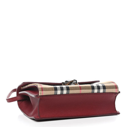 Burberry Derby Calfskin House Check Mini Macken Crossbody Bag Russet Red 4 of 10