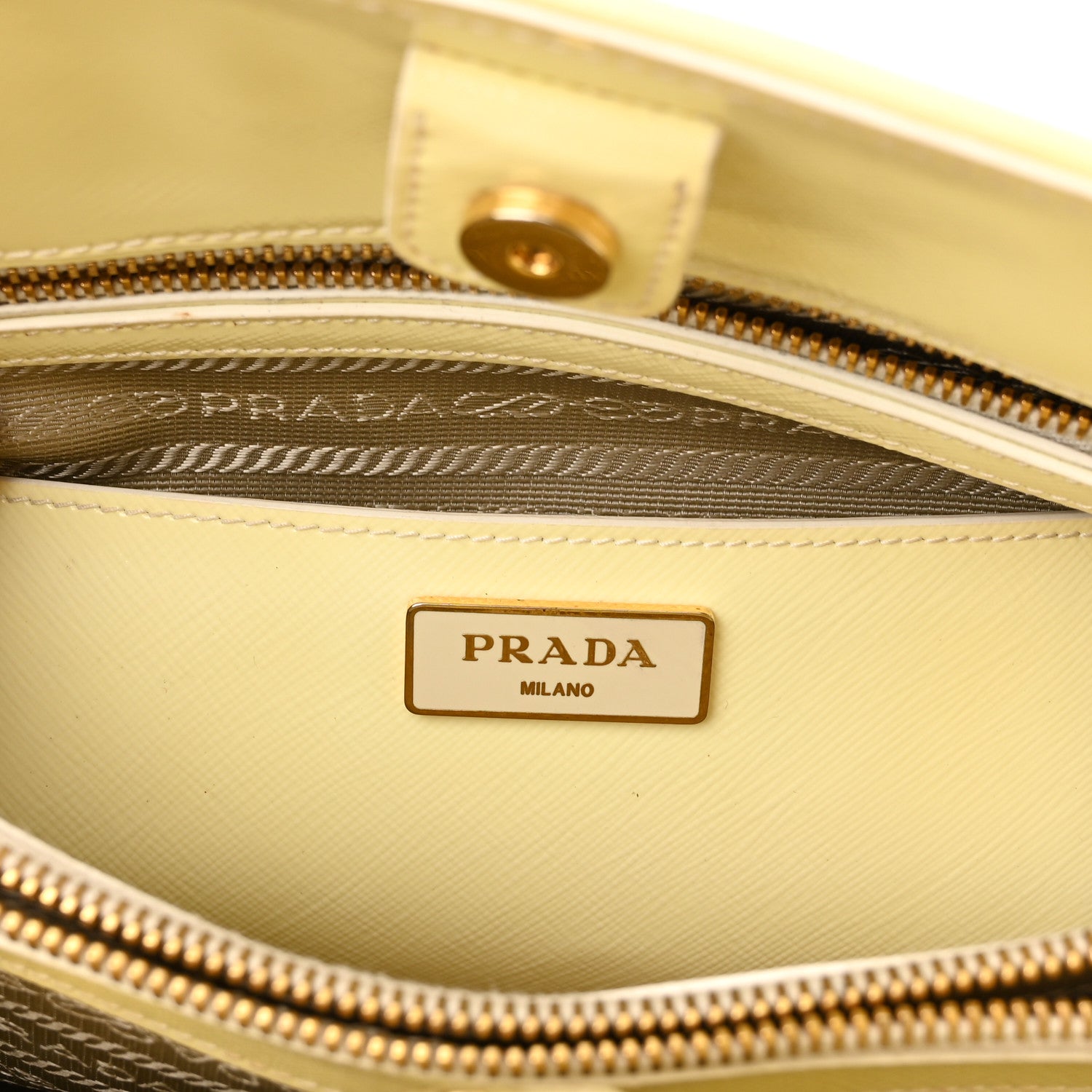 Prada Saffiano Lux Medium Open Promenade Tote Ananas 5 of 16