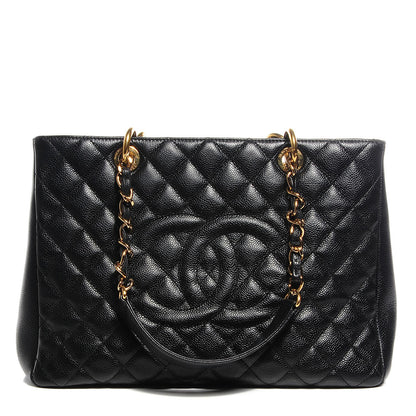 Chanel Caviar Quilted Grand Shopping Tote GST Black 1 of 7