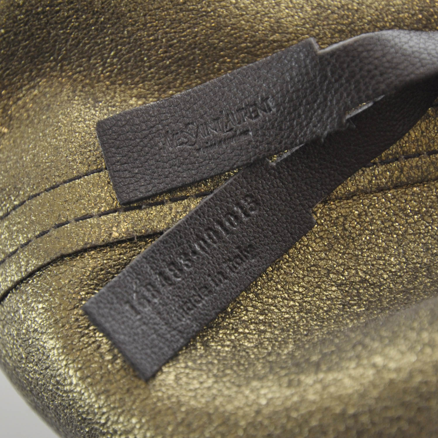 Saint Laurent Leather Reversible Double Sac Y Tote Gold Brown 8 of 8