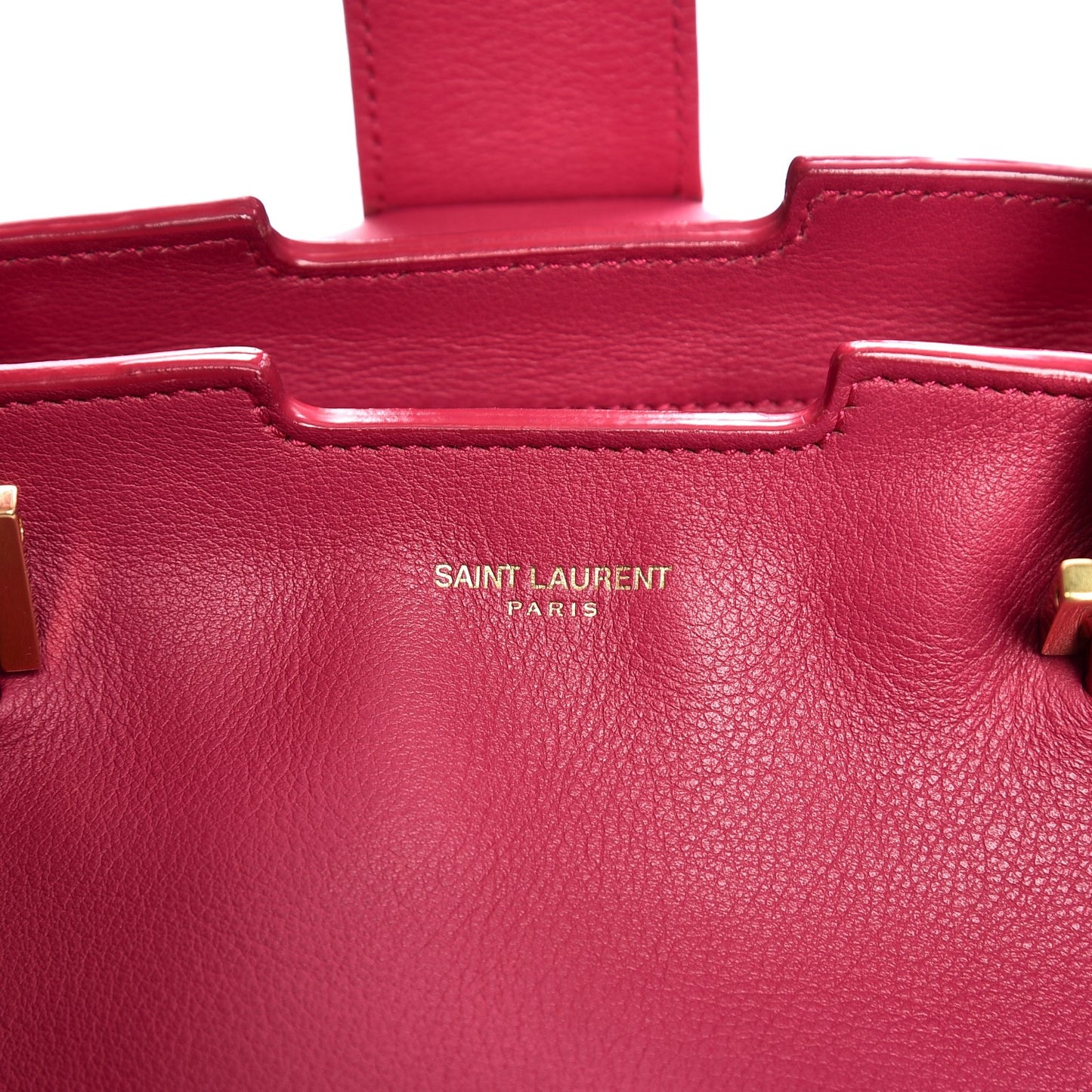 Calfskin Medium Classic Y Cabas Fuchsia