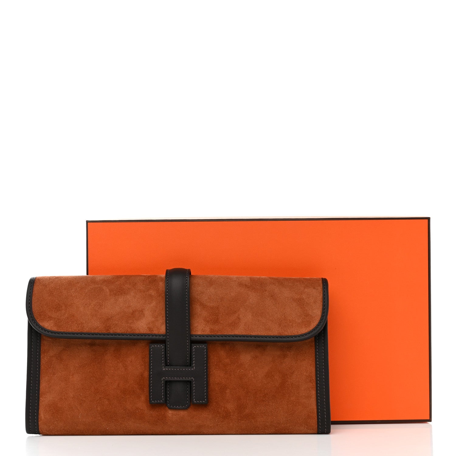 Hermes Veau Doblis Swift Jige Elan 29 Clutch Alezan Black 10 of 10