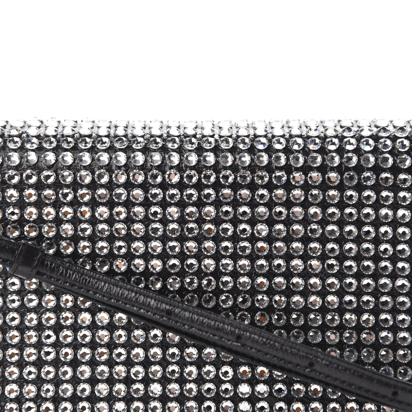 Textured Patent Crystal Toy Kate Crossbody Black