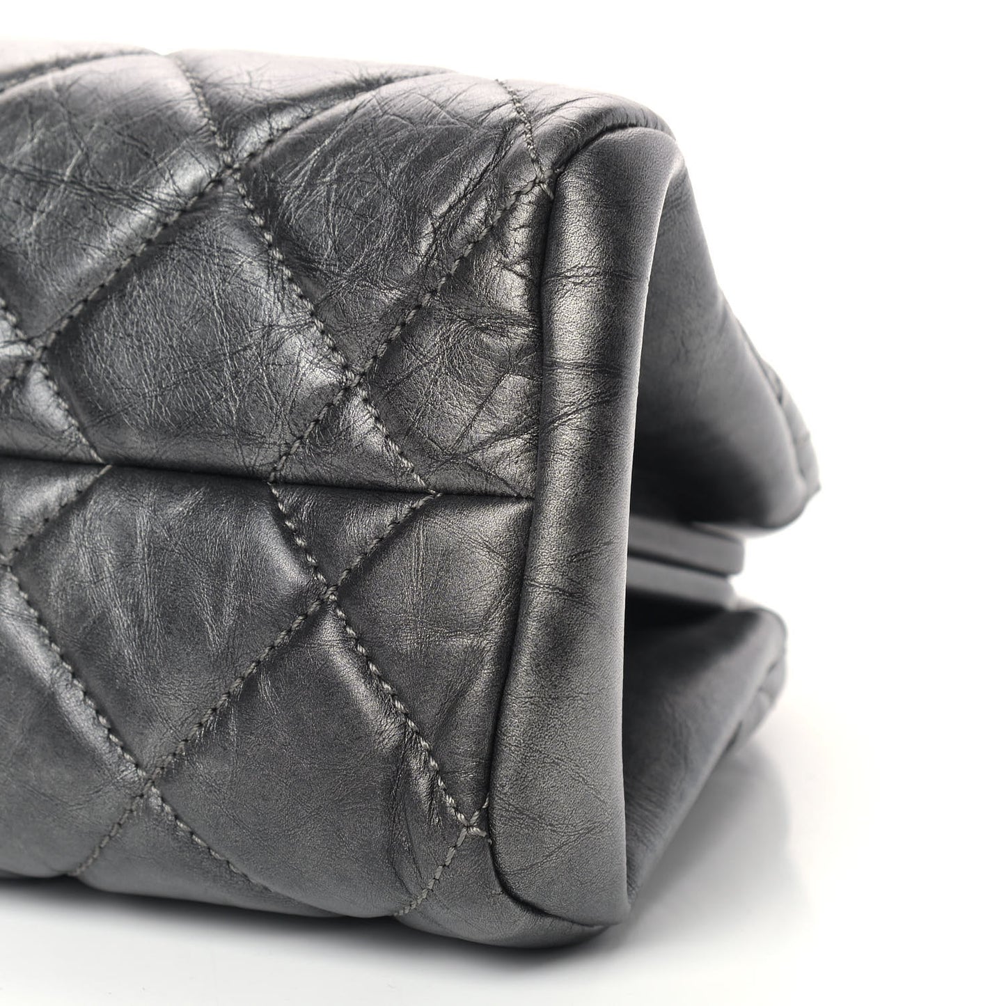 Aged Calfskin Medium Just Mademoiselle Bowling Bag Black