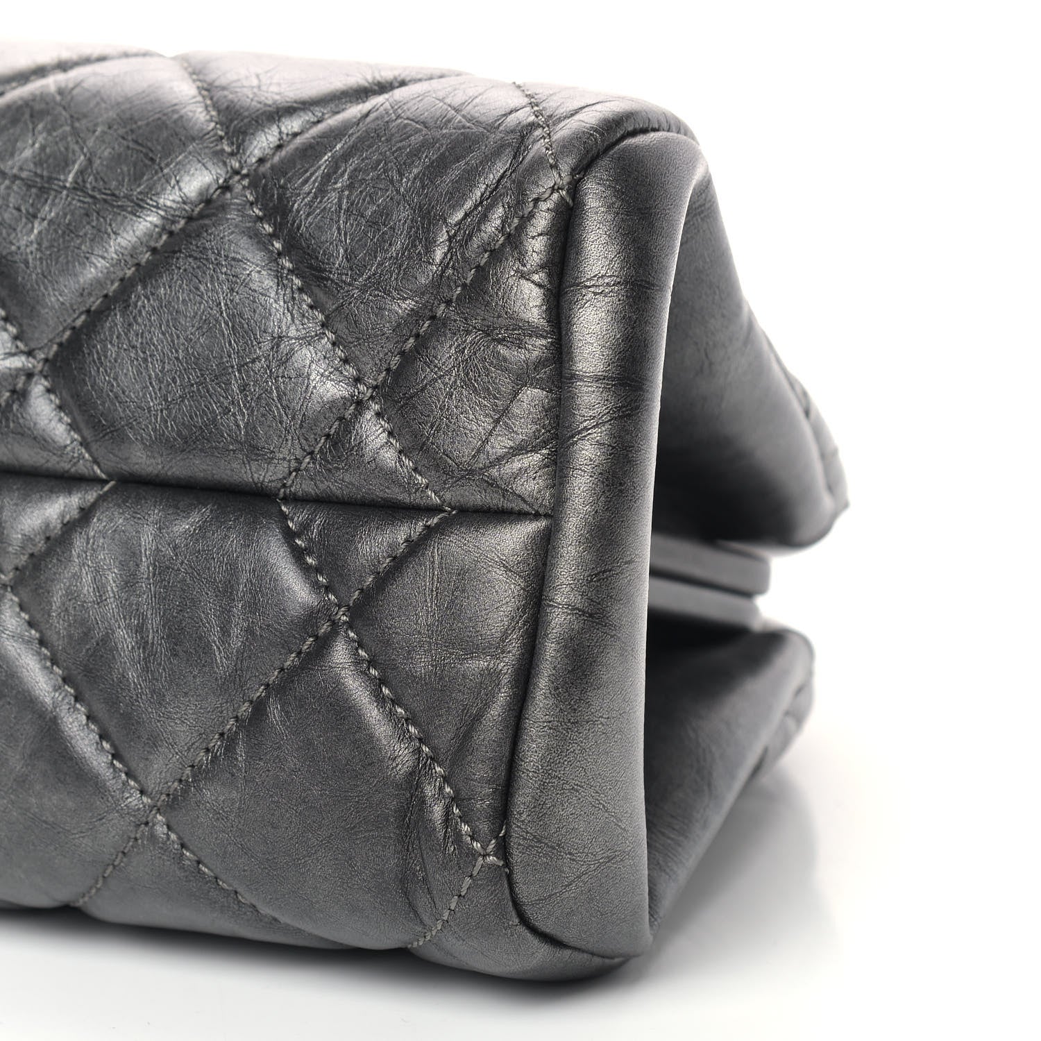Chanel Aged Calfskin Medium Just Mademoiselle Bowling Bag Black 9 of 10
