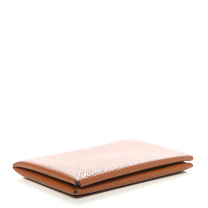 Hermes Epsom Calvi Card Case Gold 4 of 9