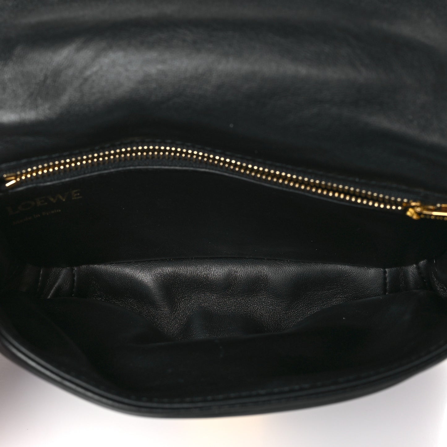 Shiny Nappa Lambskin Mini Goya Puffer Bag Black