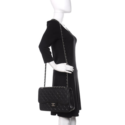 Chanel Caviar Quilted Jumbo Double Flap Black 3 of 13