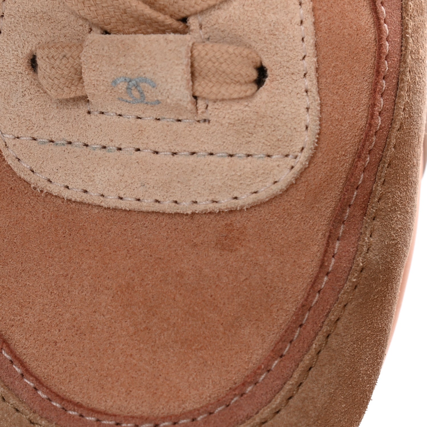 Chanel Nylon Lambskin Suede Calfskin CC Sneakers 36.5 Pink 11 of 15
