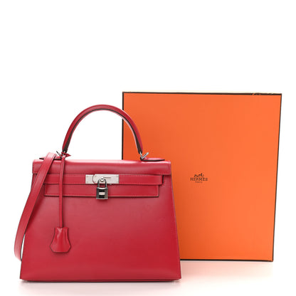 Hermes Tadelakt Kelly Sellier 28 Rouge Vif 11 of 11