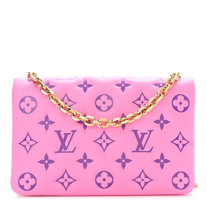 Louis Vuitton Lambskin Embossed Monogram Vuittamins Pochette Coussin Rose Violet 1 of 11