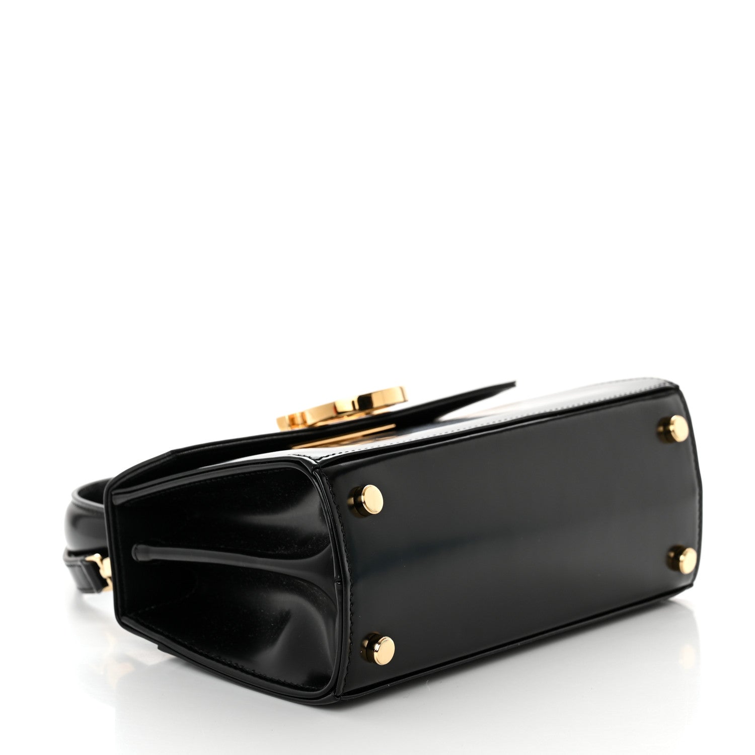 Salvatore Ferragamo Brushed Off Calfskin Iconic Top Handle Bag Black 4 of 10