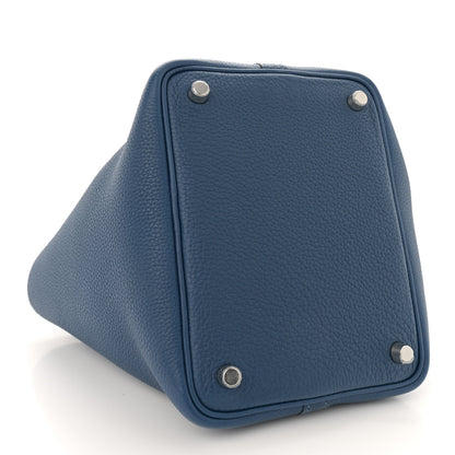 Hermes Taurillon Maurice Picotin Lock 18 PM Deep Blue 4 of 12