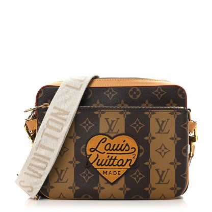 Louis Vuitton X NIGO Reverse Monogram Stripes Trio Messenger 1 of 9
