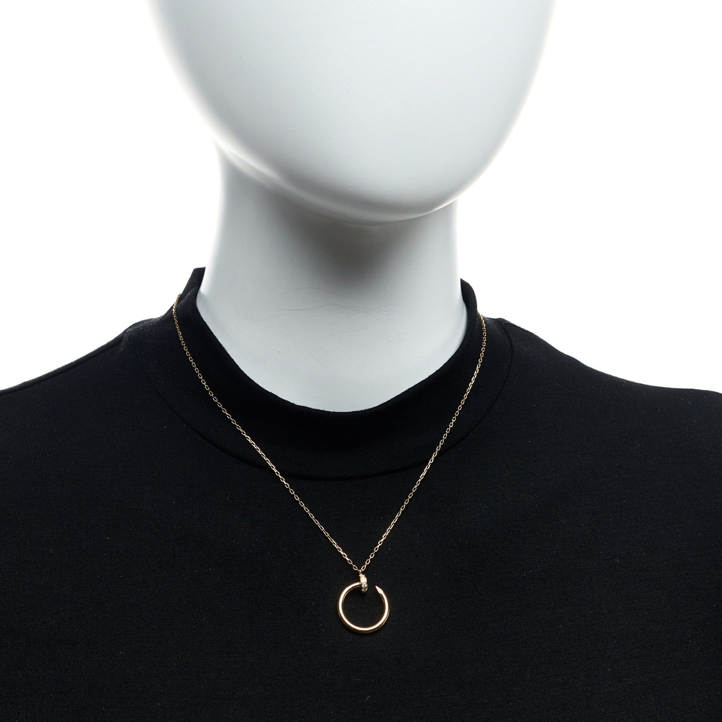 18K Yellow Gold Diamond Juste Un Clou Pendant Necklace