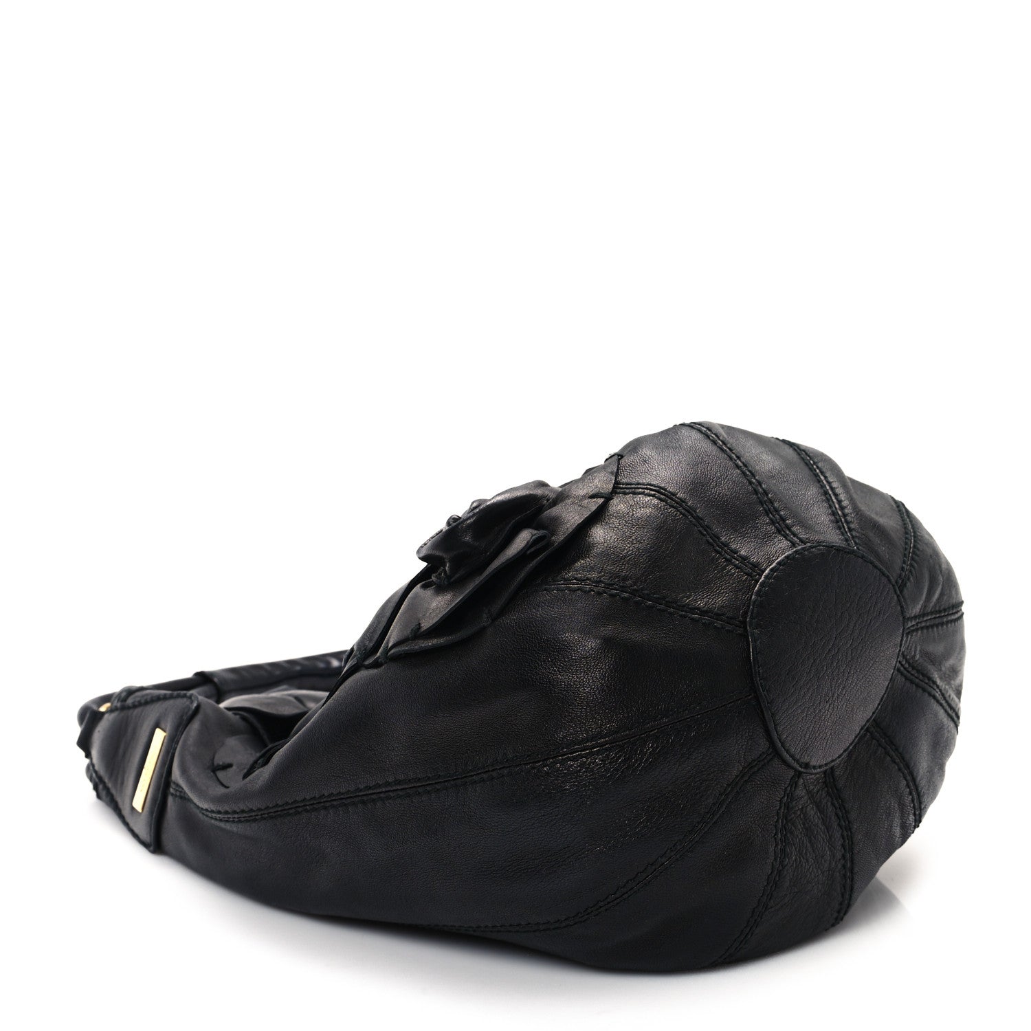 Valentino Garavani Nappa Rosette Bucket Bag Black 4 of 11