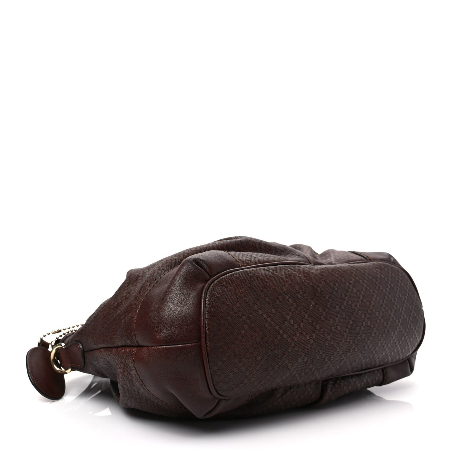 Diamante Medium Sukey Top Handle Bag Dark Brown