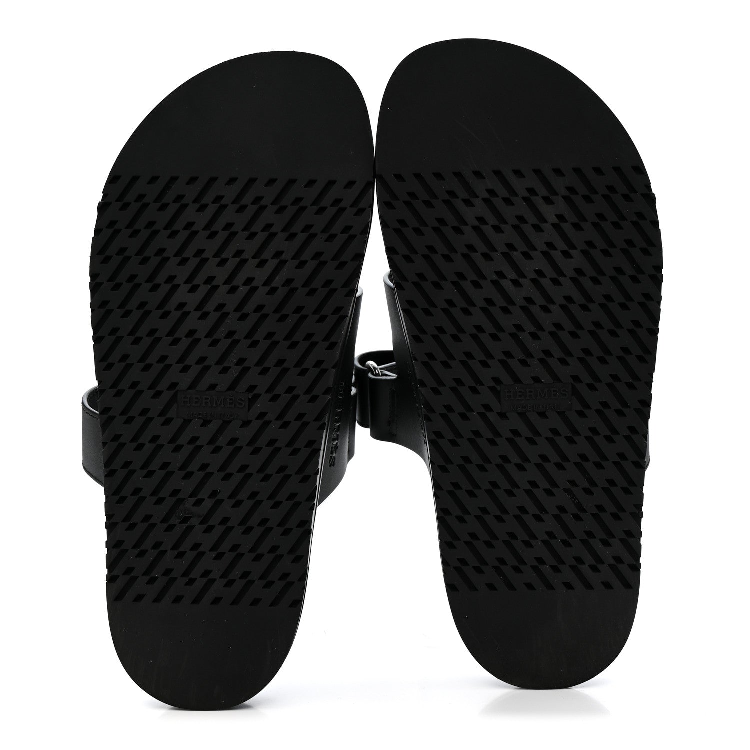 Hermes Calfskin Womens Chypre Sandals 38.5 Black 5 of 9