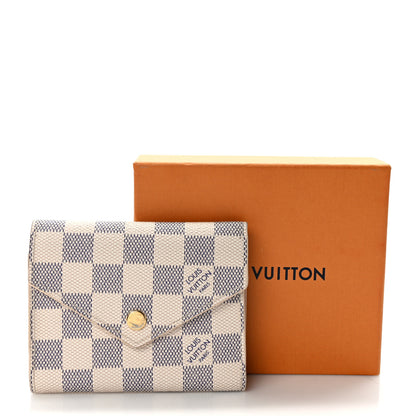 Louis Vuitton Damier Azur Victorine Wallet Rose Ballerine 7 of 7