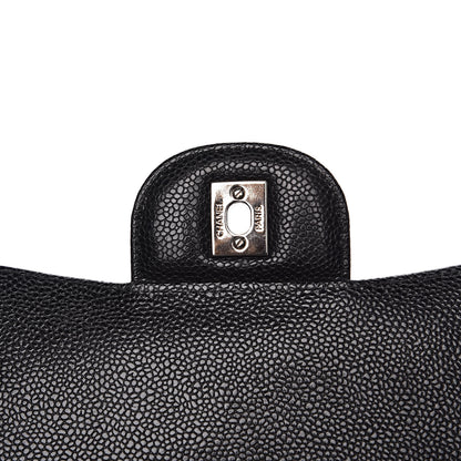 Chanel Caviar Quilted Jumbo Single Flap Black 14 of 15