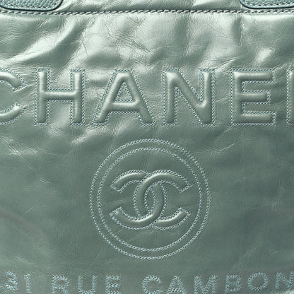 Chanel Glazed Calfskin Mini Deauville Tote Green 8 of 10