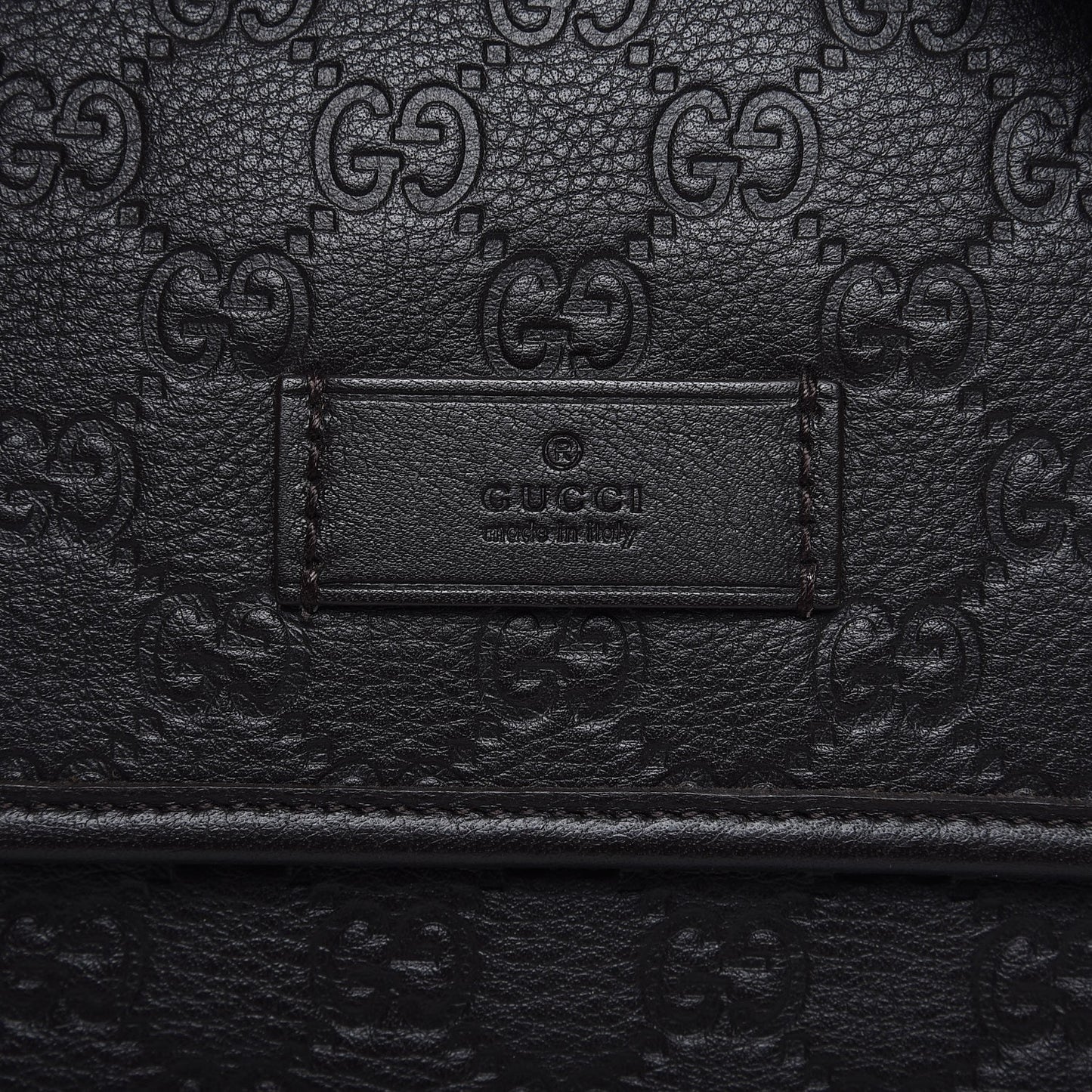 Guccissima Medium Flap Messenger Bag Black