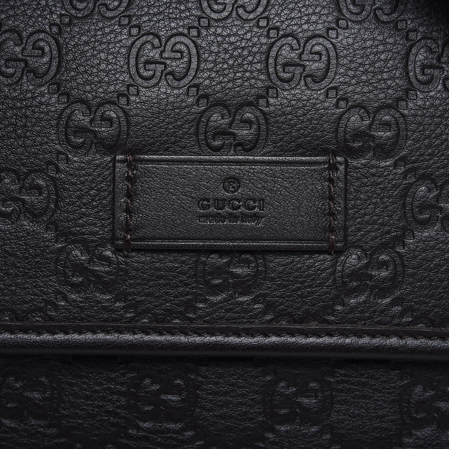 Gucci Guccissima Medium Flap Messenger Bag Black 8 of 8