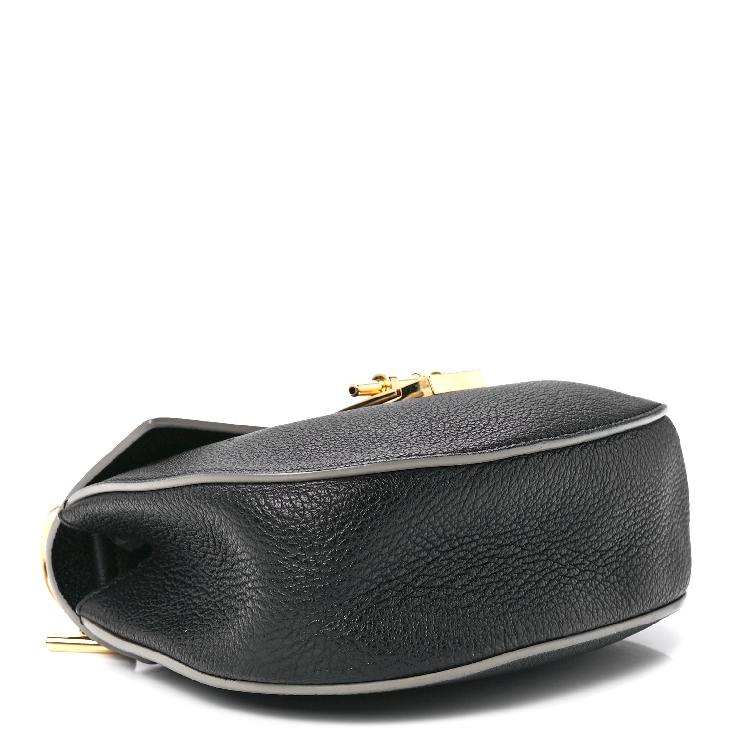 Chloe Grained Calfskin Lambskin Mini Drew Shoulder Bag Black 4 of 13