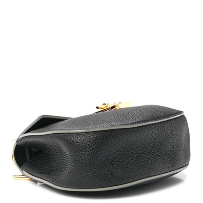 Chloe Grained Calfskin Lambskin Mini Drew Shoulder Bag Black 4 of 13