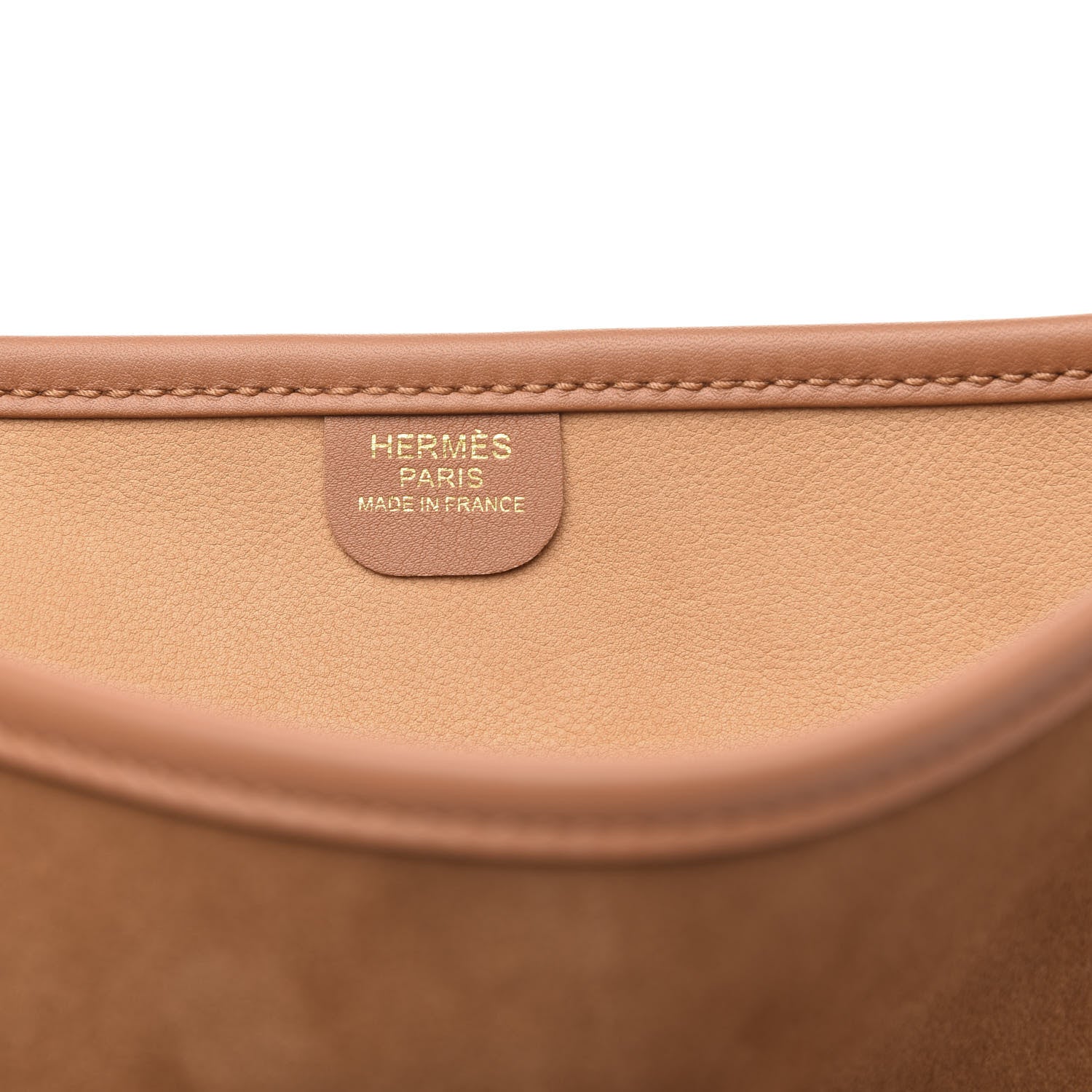 Hermes Grizzly Calfskin Swift Evelyne III PM Chamois Gold 6 of 10