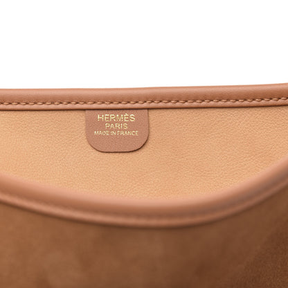Hermes Grizzly Calfskin Swift Evelyne III PM Chamois Gold 6 of 10