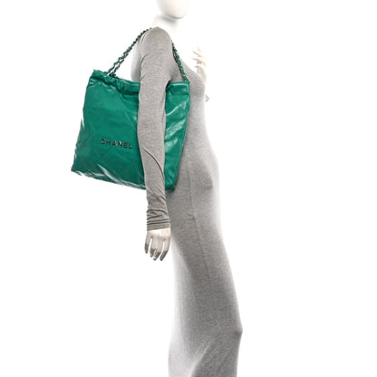 Chanel Shiny Calfskin Quilted Chanel 22 Green 2 of 11